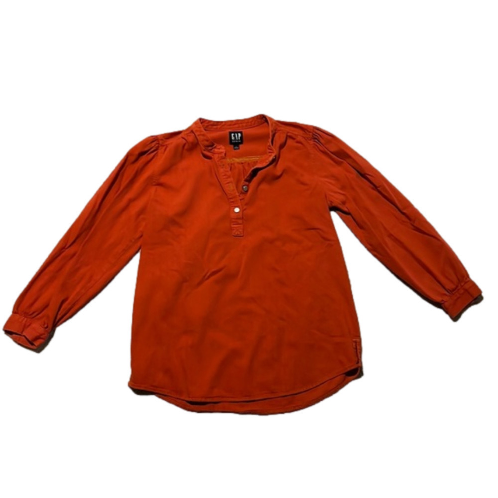 𝅺ORANGE gap denim size medium long sleeve blouse